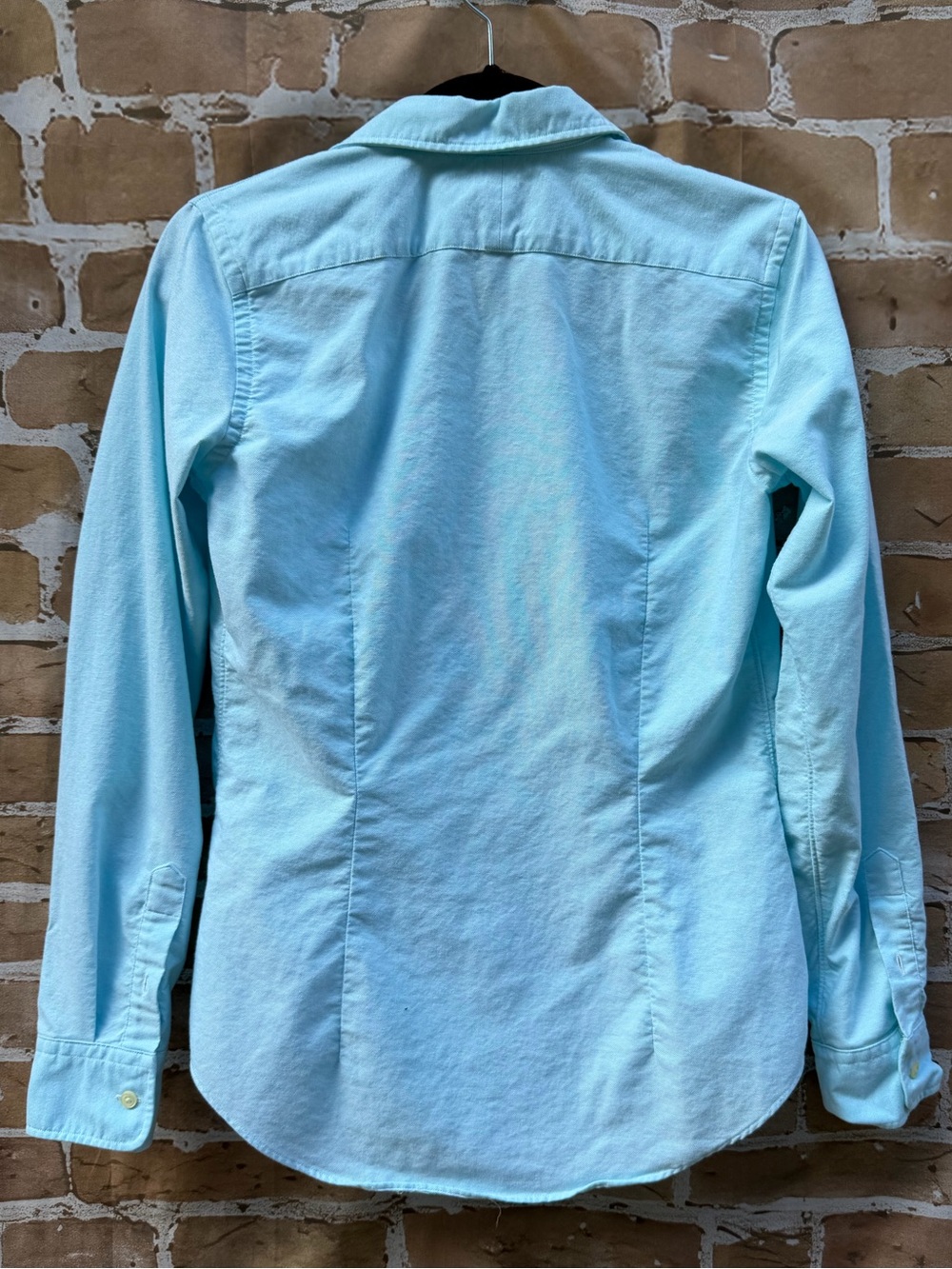 Vtg 90s Polo Ralph Lauren size 6 blue label turquoise Button-Down Oxford Shirt - Picture 5 of 6